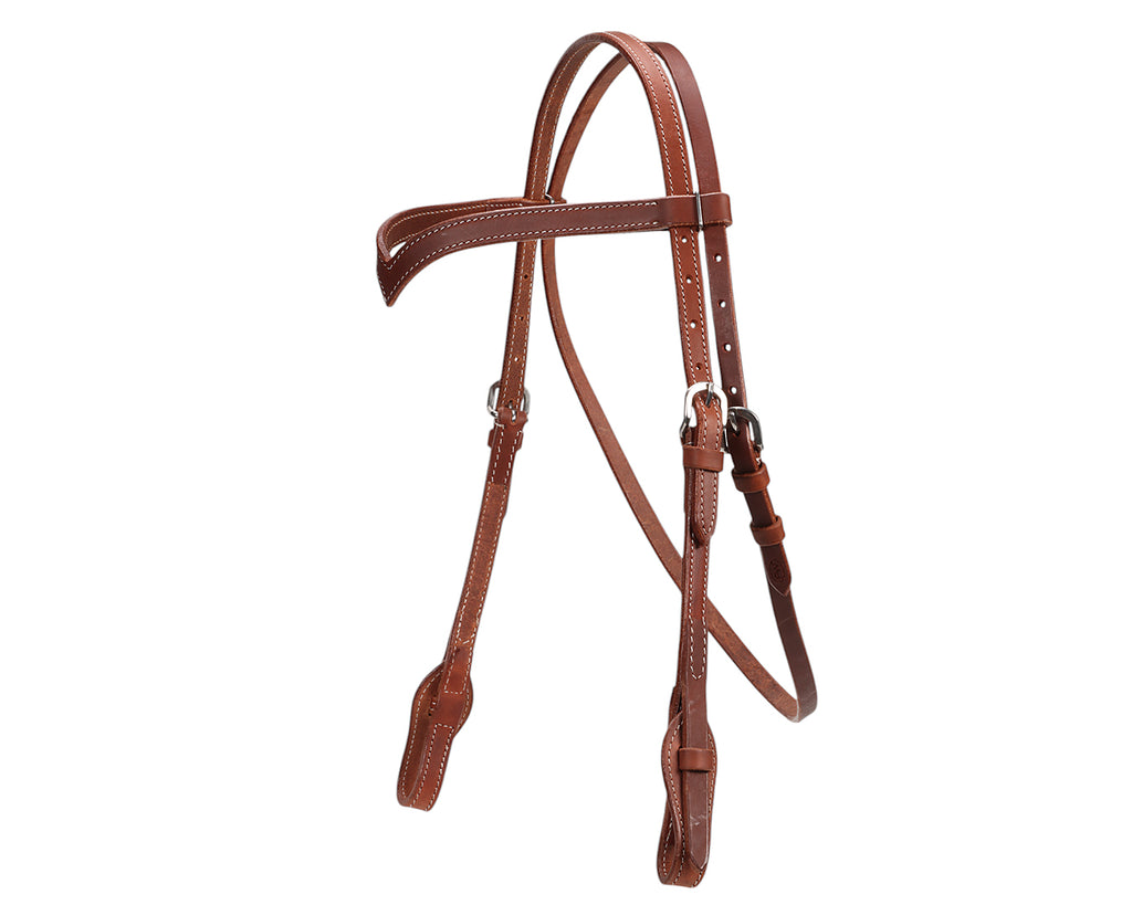 Fort Worth V Brow Headstall Harness Leather