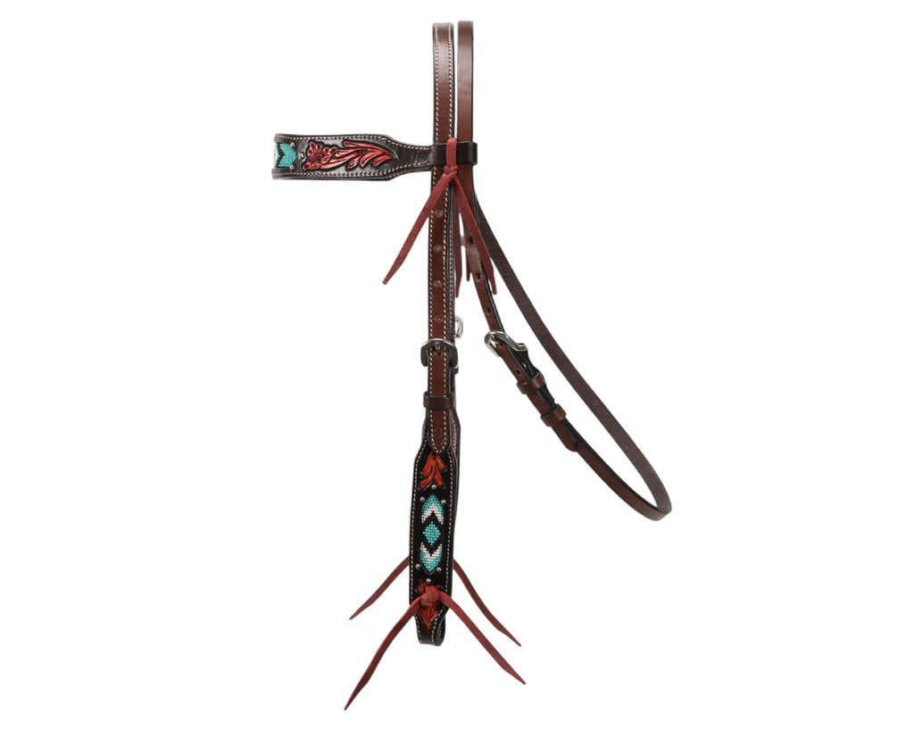 Fort Worth Turquoise Beaded Headstall