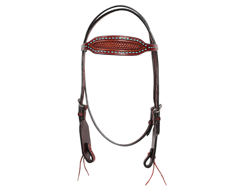 Fort Worth Turquoise Basket Headstall