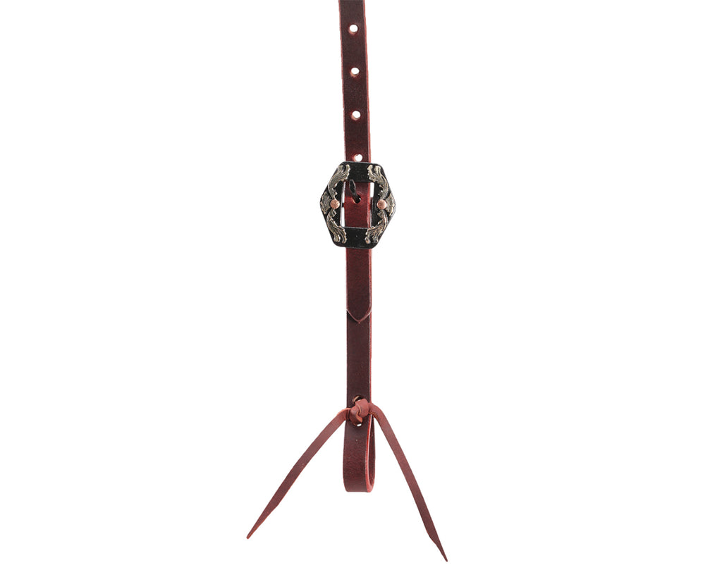 Fort Worth Oily Headstall with Single Buckle - Latigo