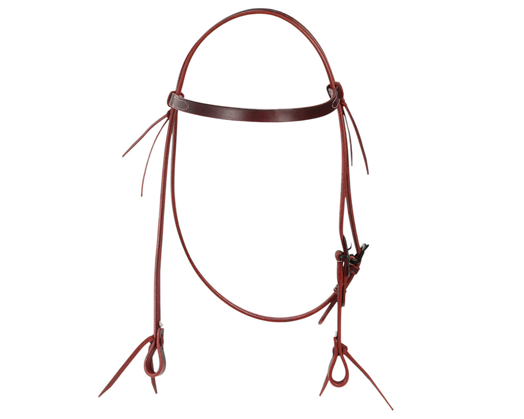 Fort Worth Oily Headstall with Single Buckle - Latigo