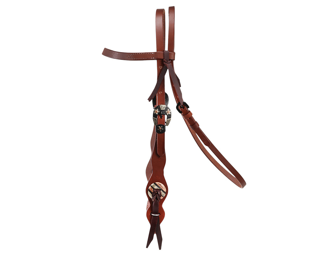 Fort Worth Oily Headstall with German Buckle