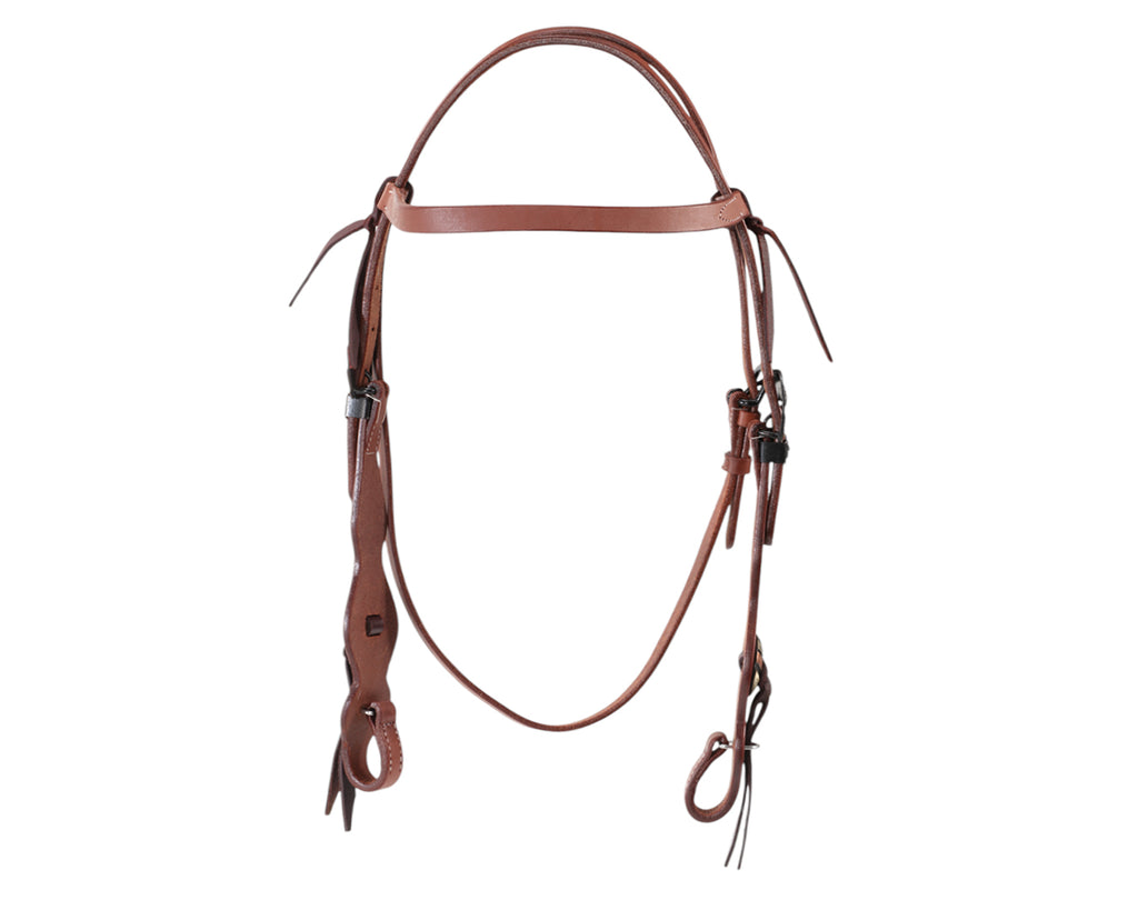 Fort Worth Oily Headstall with German Buckle
