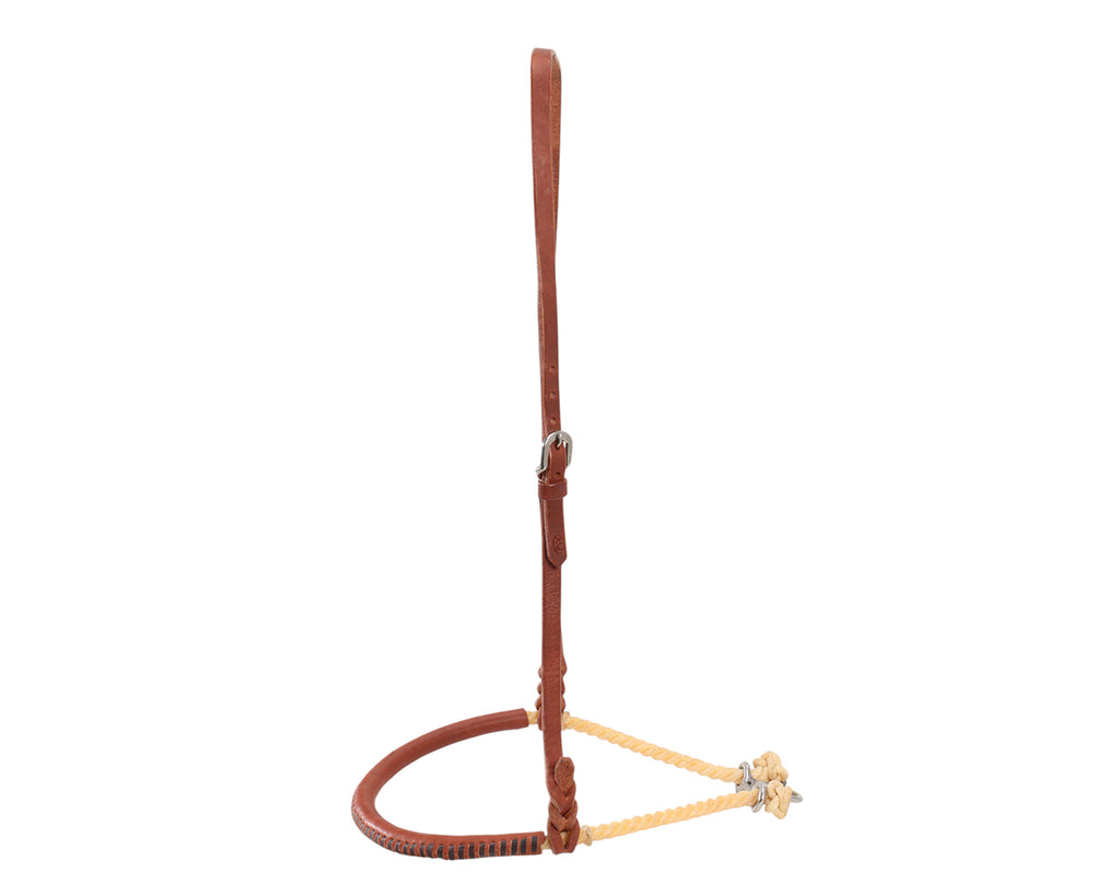 Fort Worth Round Leather Covered Single Rope Noseband