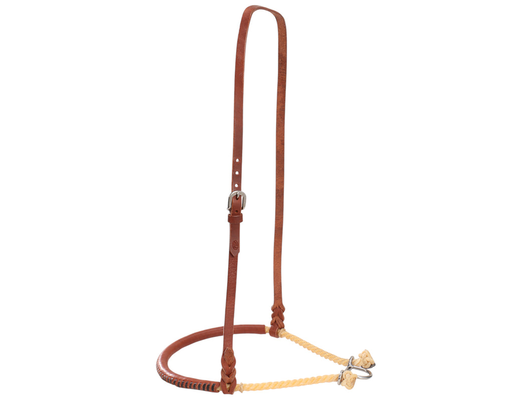 Fort Worth Round Leather Covered Single Rope Noseband