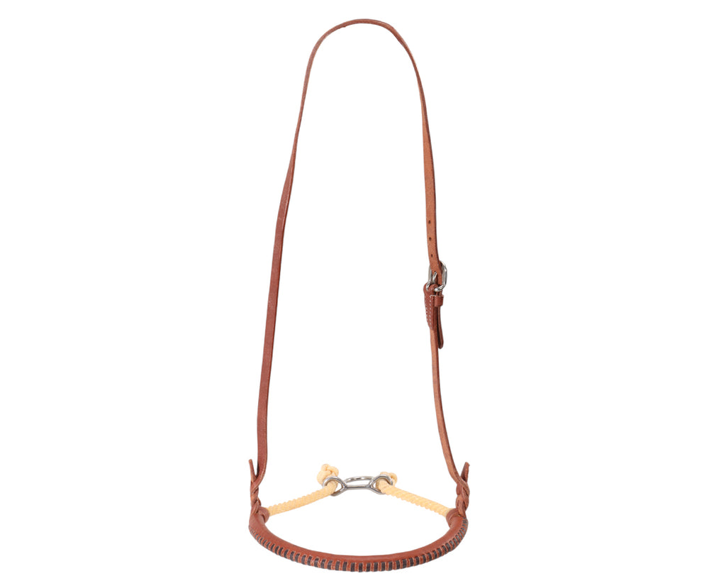 Fort Worth Round Leather Covered Single Rope Noseband