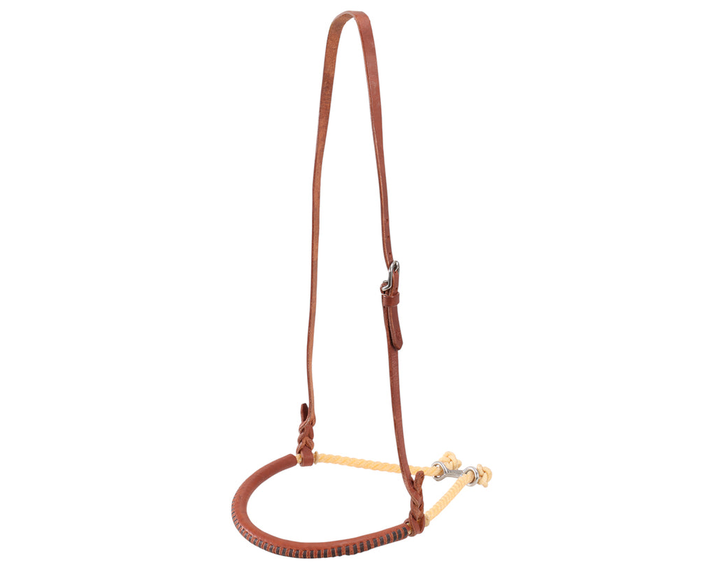 Fort Worth Round Leather Covered Single Rope Noseband