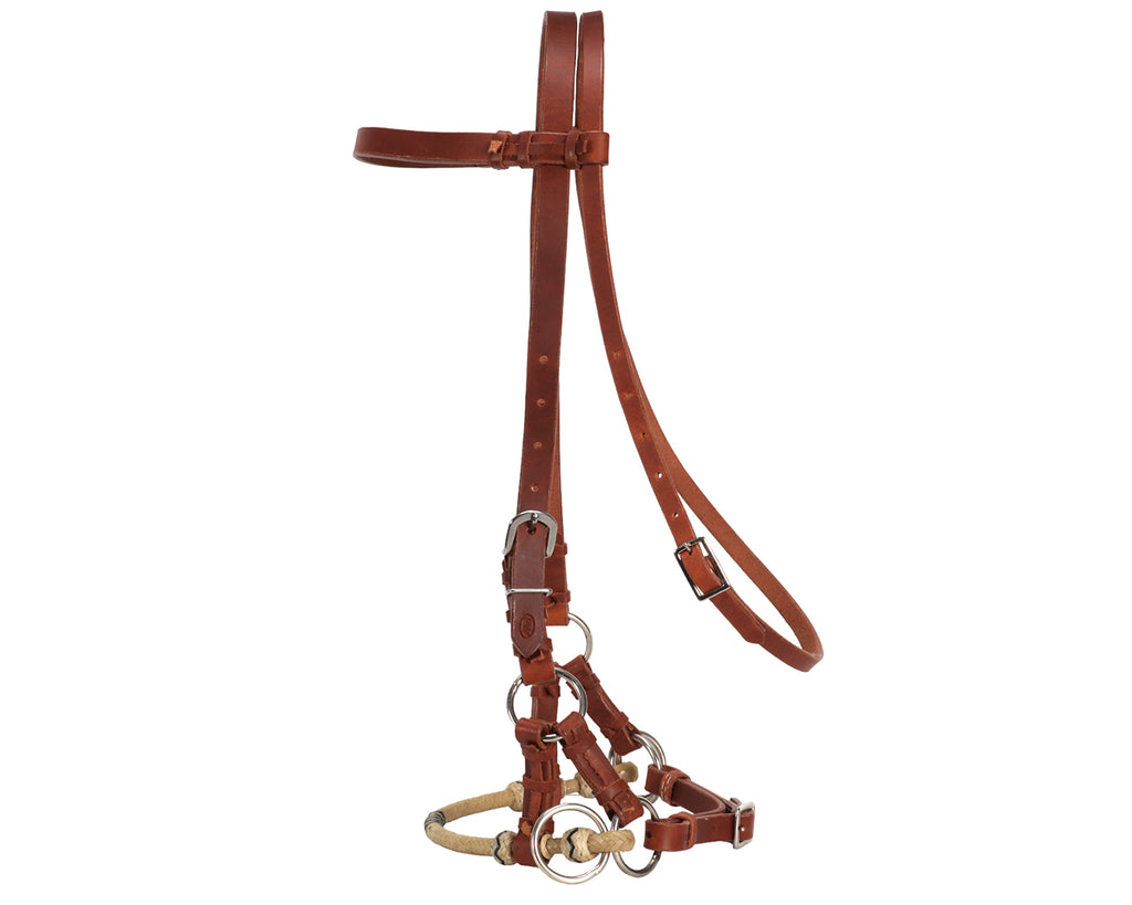Fort Worth Braided Nose Sidepull - in Harness are handcrafted by superior craftsman and complemented with stainless steel hardware