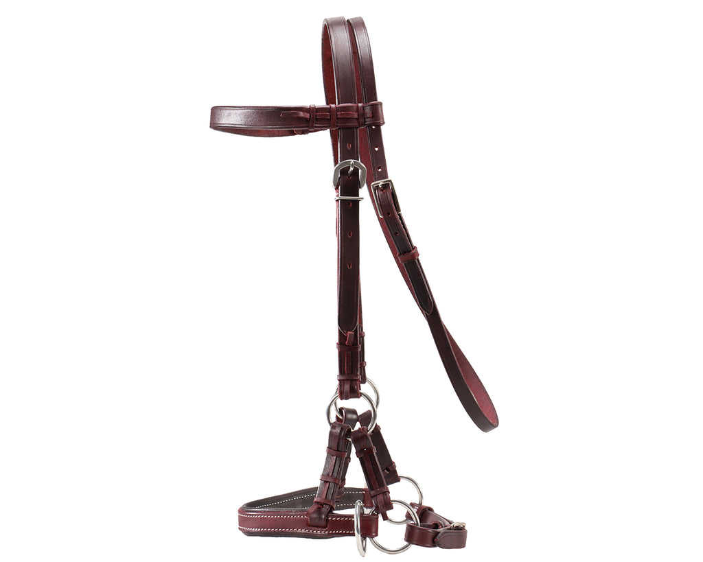 Fort Worth Padded Leather Nose Sidepull - Latigo