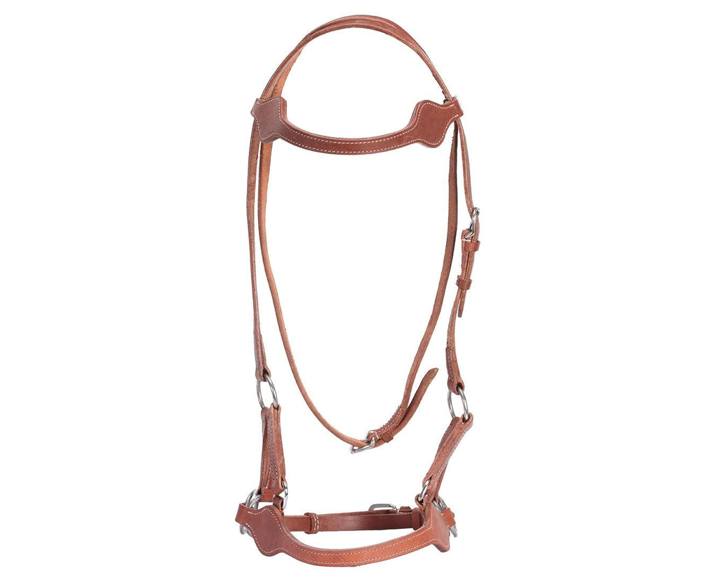 Fort Worth Nodin Side Pull Headstall Harness: Premium-quality equestrian accessory crafted with attention to detail. Shop now at Greg Grant Saddlery for high-end equine products.