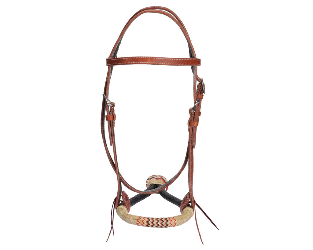 Fort Worth Tauri Headstall With Bosal Harness: Premium-quality equestrian accessory made with American Leather. Shop now at Greg Grant Saddlery.