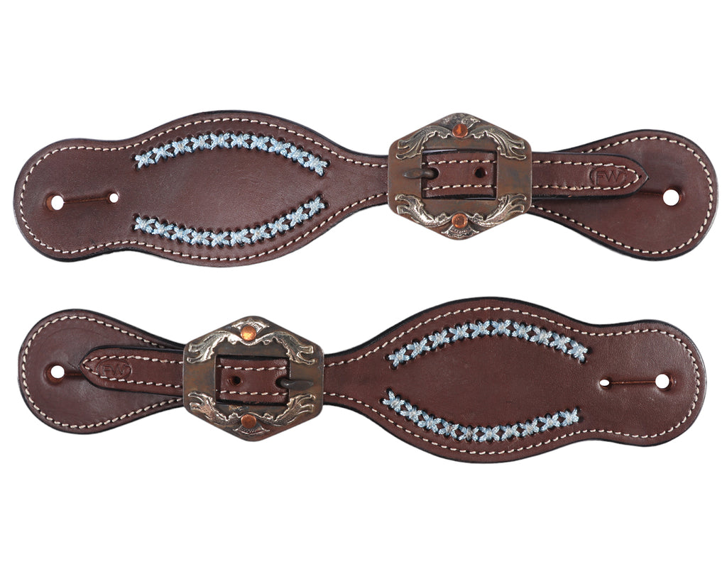 Fort Worth Aiyana Spur Straps - with Turquoise accents