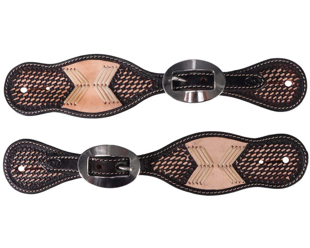 Fort Worth Cochise Spur Straps - made with Two-Tone Leather