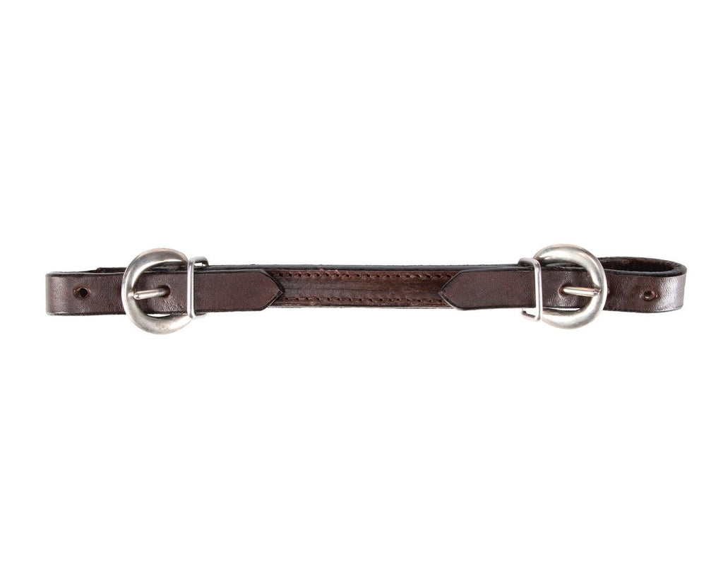 Flat Curb Strap made of durable leather for horse training and control. Shop at Greg Grant Saddlery.