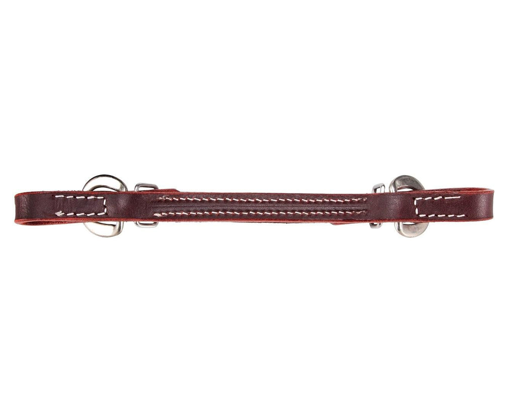 Flat Curb Strap made of durable leather for horse training and control. Shop at Greg Grant Saddlery.