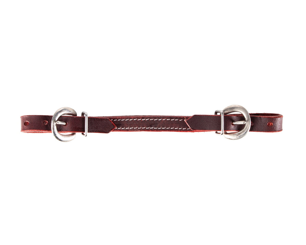 Flat Curb Strap made of durable leather for horse training and control. Shop at Greg Grant Saddlery.