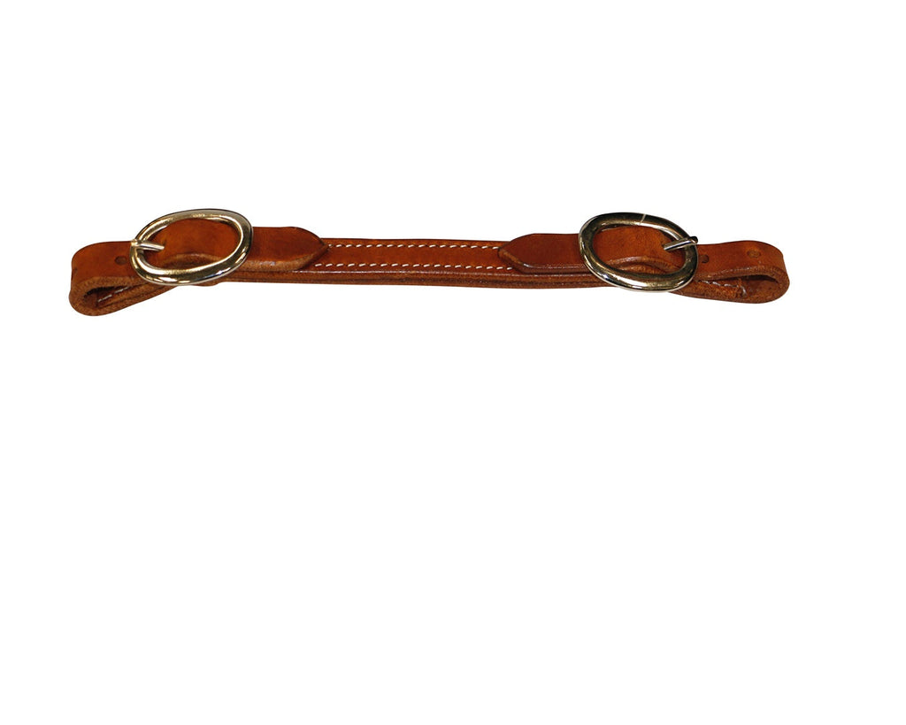 Flat Curb Strap made of durable leather for horse training and control. Shop at Greg Grant Saddlery.