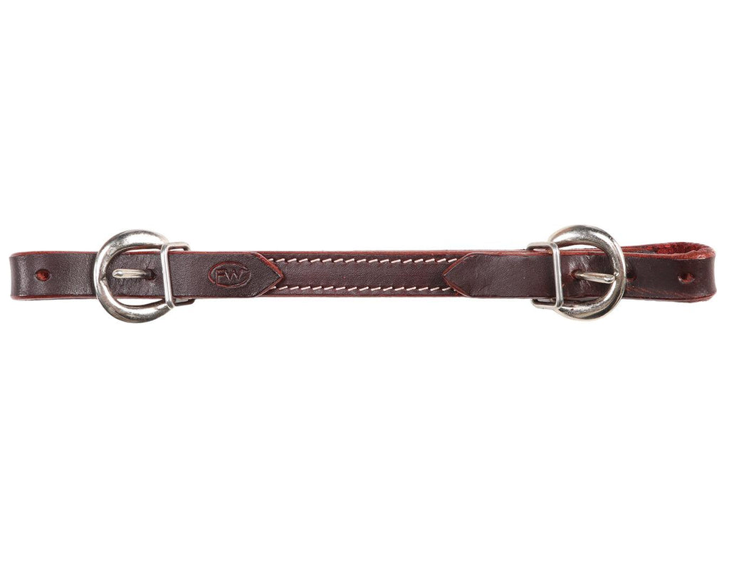 Fort Worth Flat Curb Strap - 5/8" made from Latigo Leather
