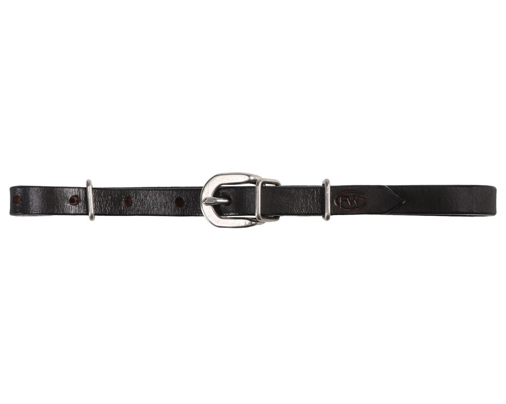 Fort Worth Straight Curb Strap made with Chestnut Leather
