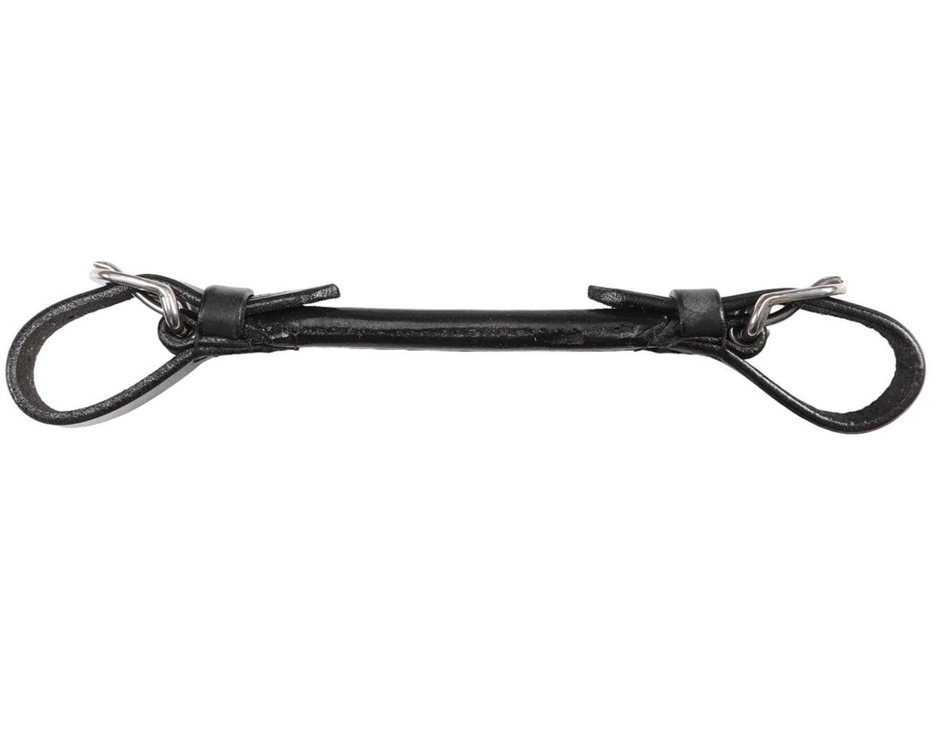 Fort Worth Rounded Curb Strap - Black Leather