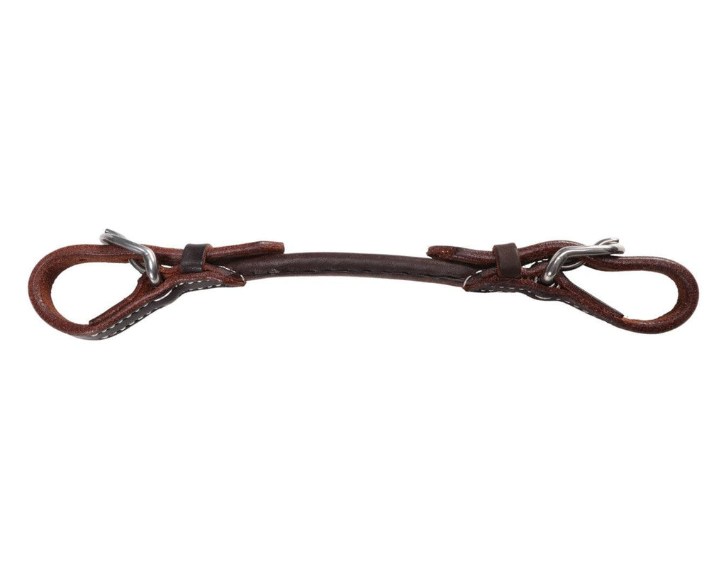 Fort Worth Rounded Curb Strap - Chestnut Leather