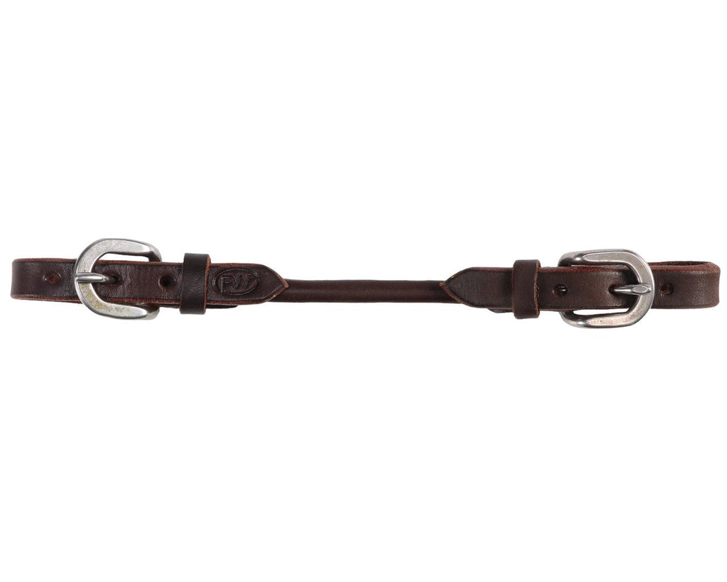 Fort Worth Rounded Curb Strap - Chestnut Leather