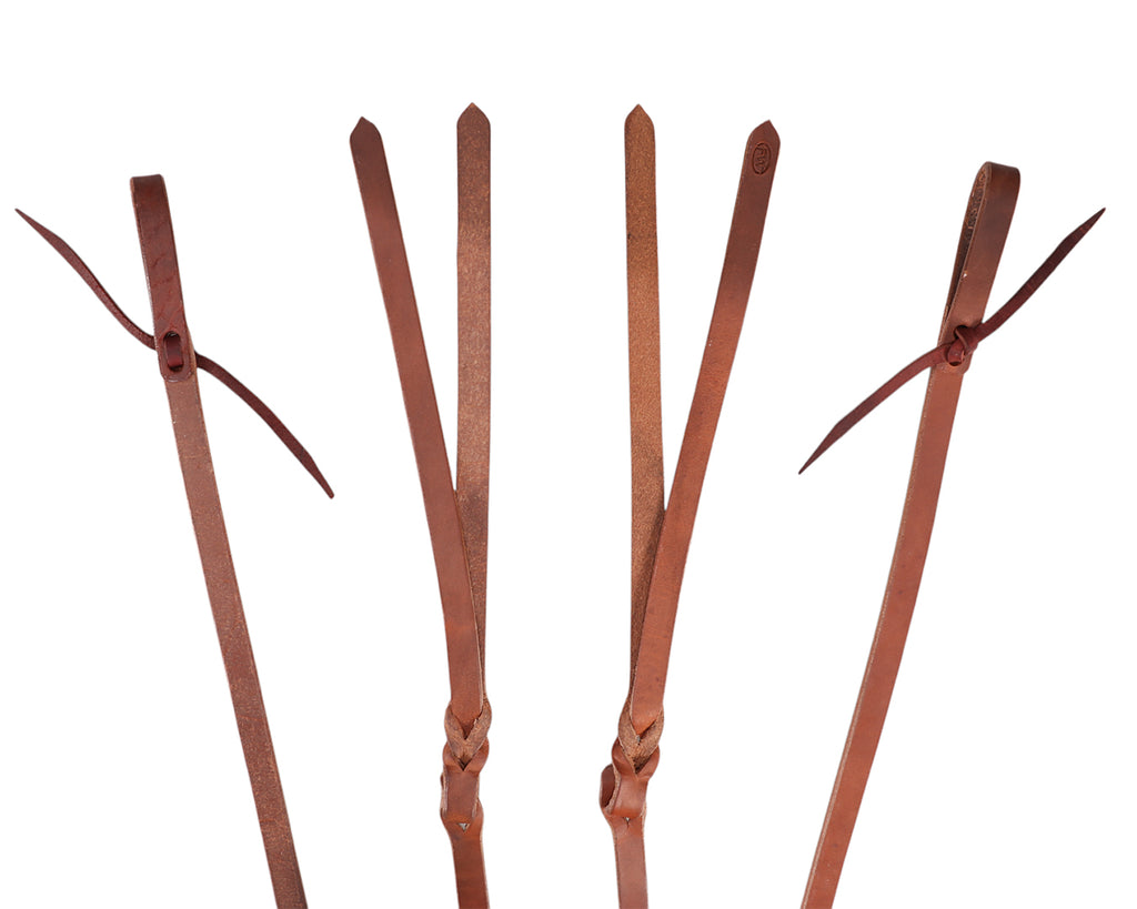Split Reins with Leather Popper