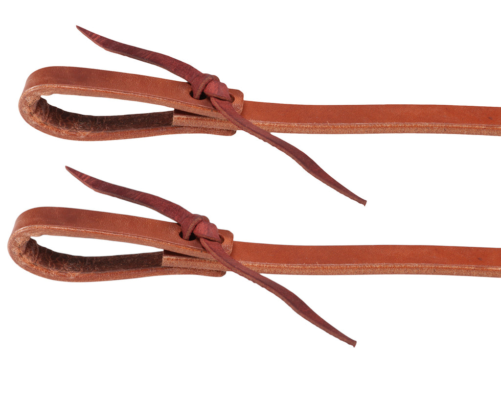 Split Reins with Leather Popper