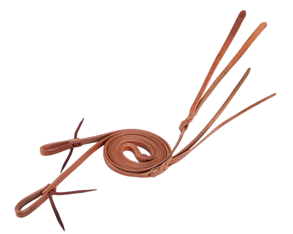 Split Reins with Leather Popper