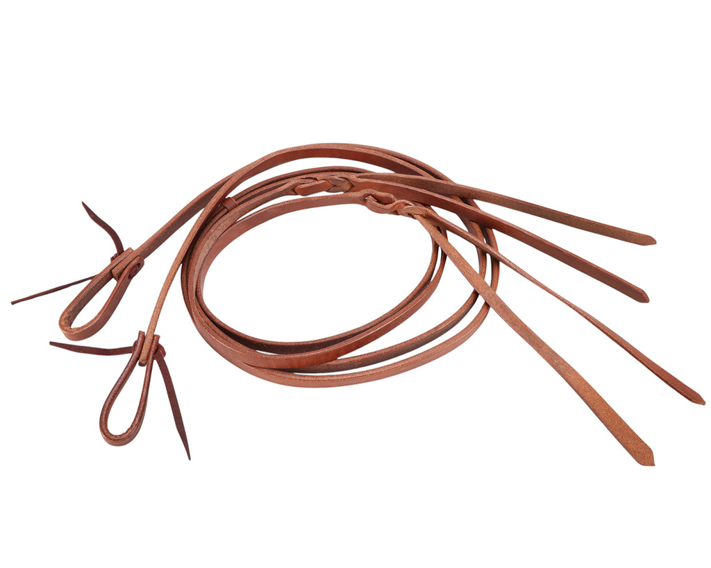 Split Reins with Leather Popper