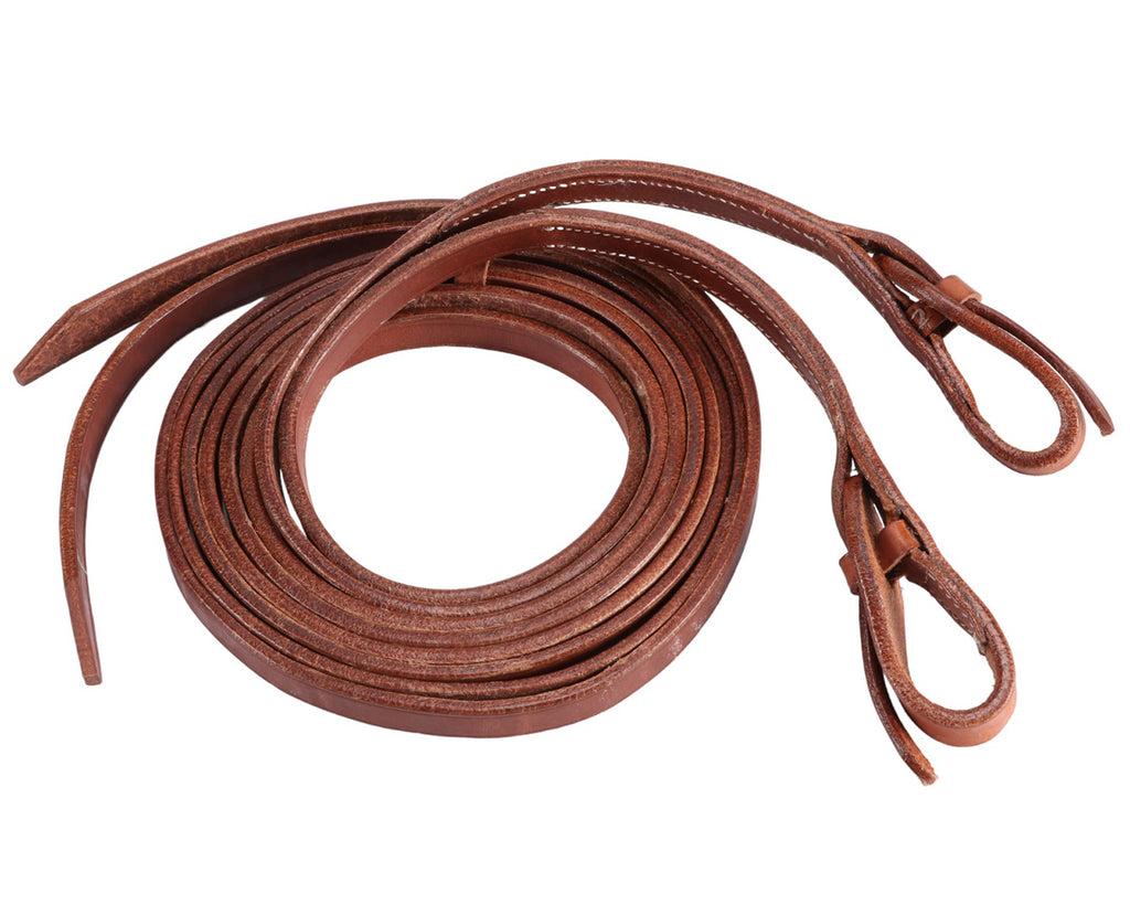 Fort Worth Guy McLean 5/8" Split Reins with Quick Change Ends - Upgrade your riding experience with these high-quality split reins. Width of 5/8" for optimal balance of strength and flexibility. Quick change ends for convenient adjustments. Explore the Fort Worth Guy McLean collection for equestrian excellence.