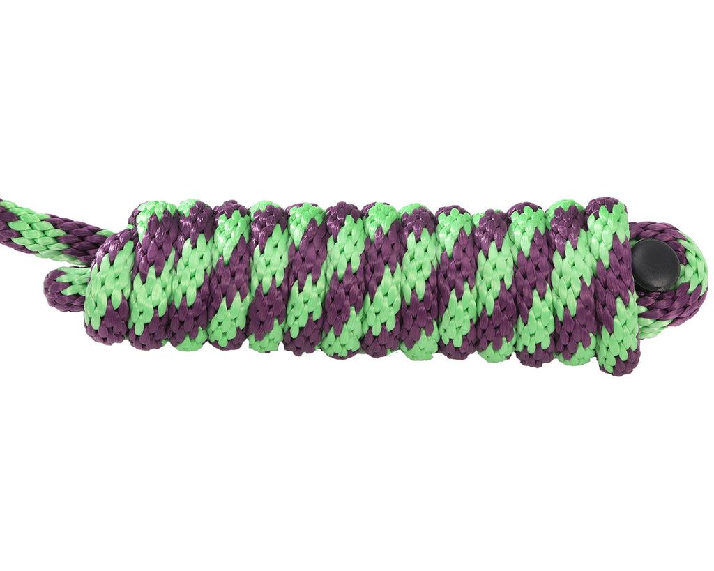 Fort Worth Rope Halter w/Lead - Lime/Purple