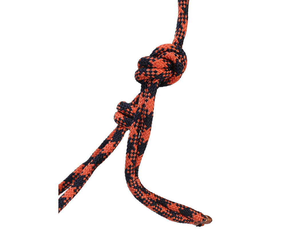 Fort Worth Rope Halter w/Lead - in Navy/Orange