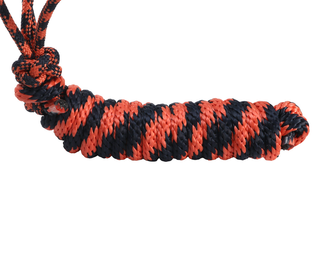 Fort Worth Rope Halter w/Lead - in Navy/Orange