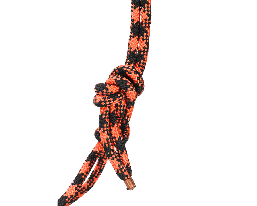 Fort Worth Rope Halter w/Lead - in Orange/Black