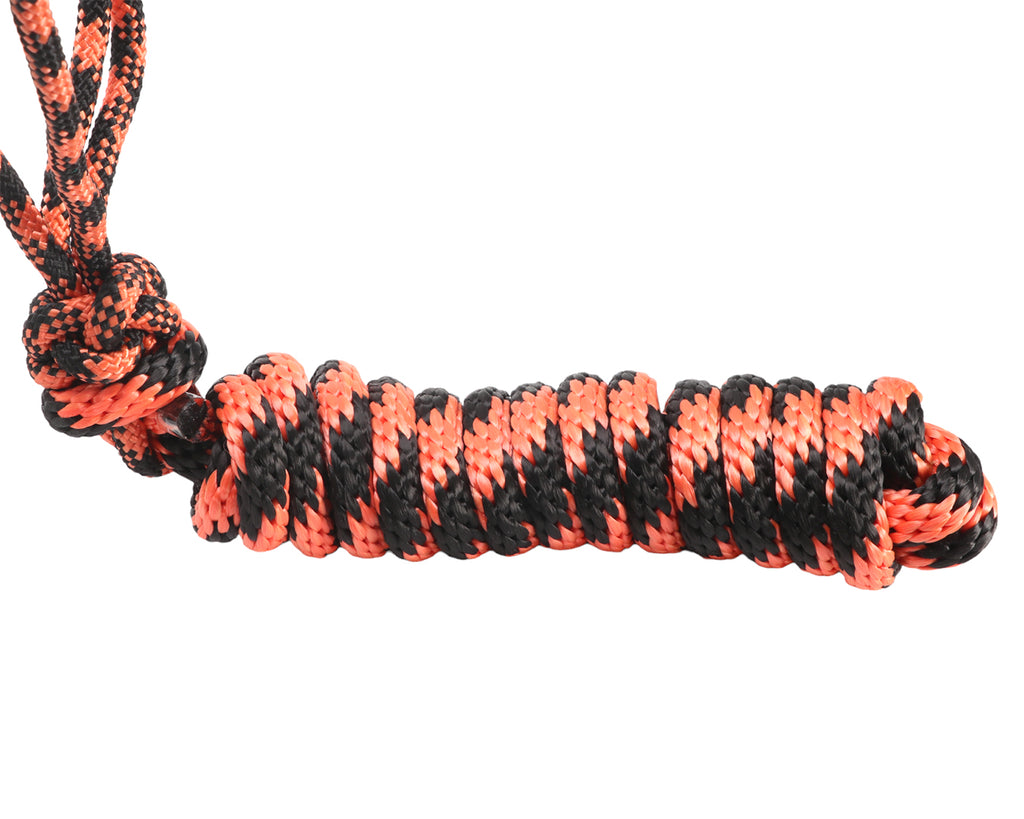Fort Worth Rope Halter w/Lead - in Orange/Black