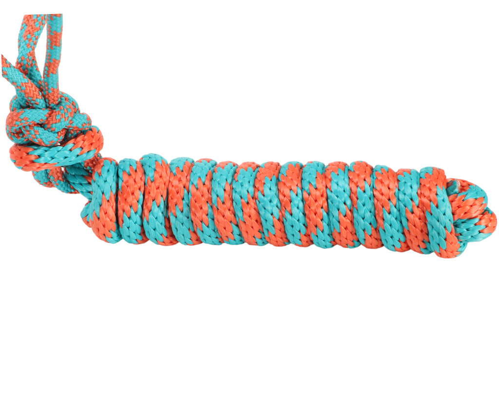 Fort Worth Rope Halter w/Lead - in Orange/Teal