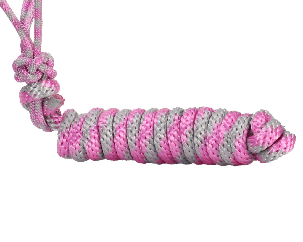 Fort Worth Rope Halter w/Lead - in Pink/Grey