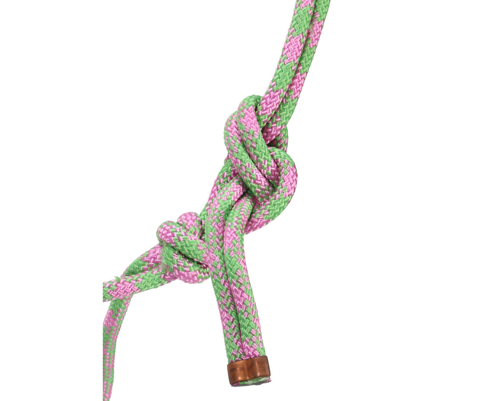 Fort Worth Rope Halter w/Lead - in Pink/Lime