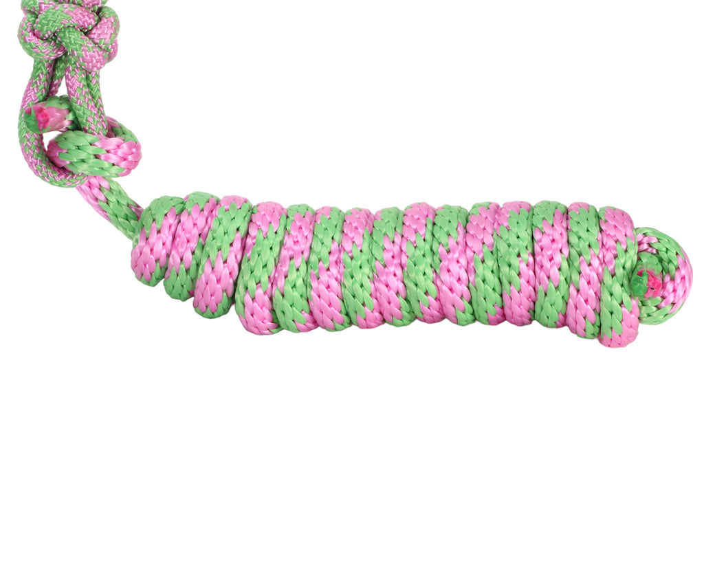 Fort Worth Rope Halter w/Lead - in Pink/Lime