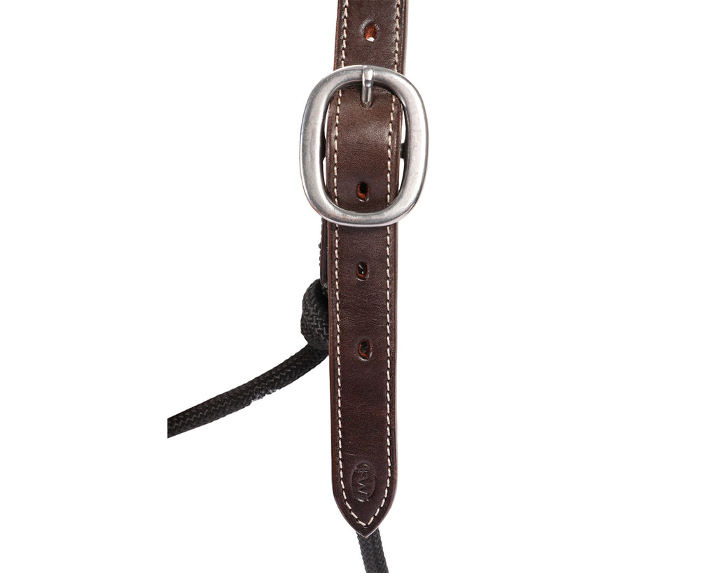 Fort Worth Lakota Rope & Leather Halter: Beautifully crafted halter with stainless steel fittings. Shop now at Greg Grant Saddlery for premium quality horse tack