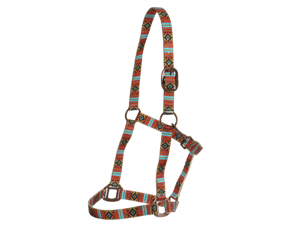 Fort Worth Halter with Copper Hardware - Nicoma pattern