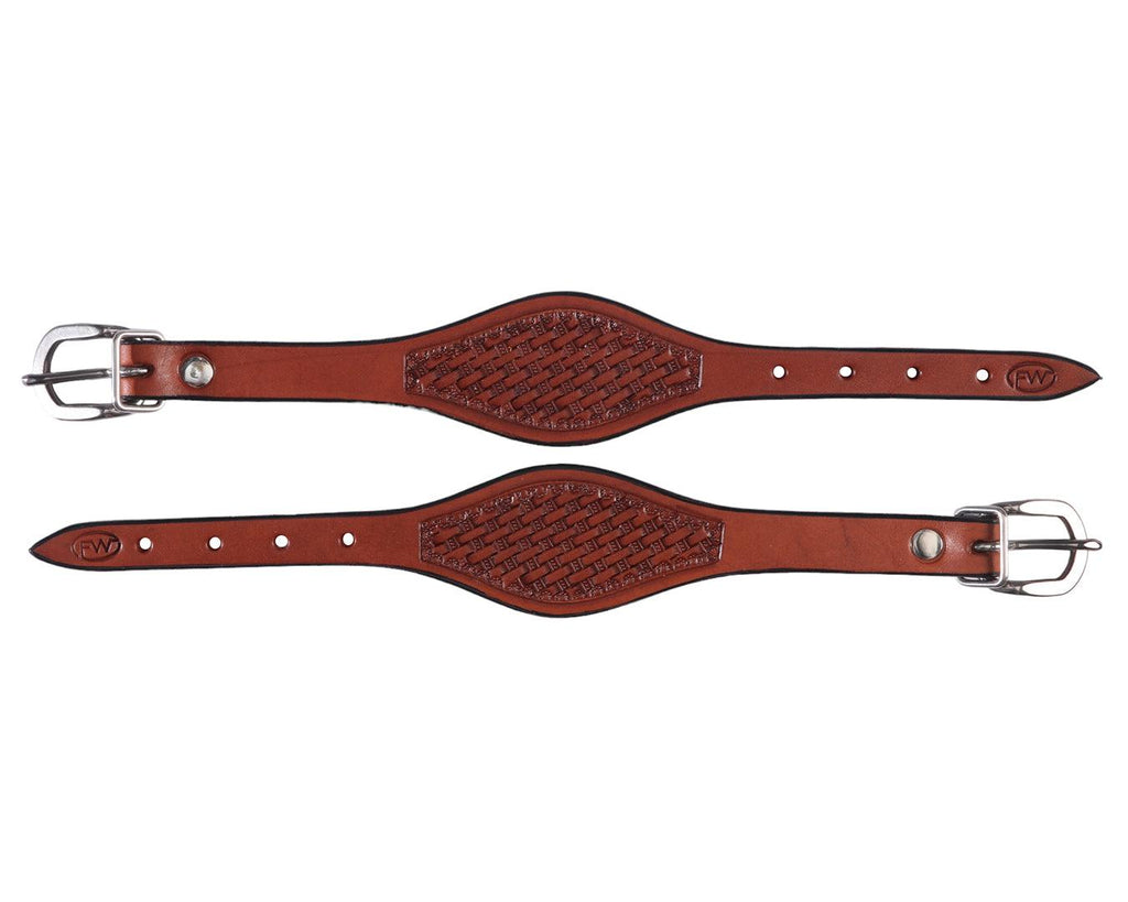 Fort Worth Fender Hobble Strap - in Basket Weave/Chestnut Leather