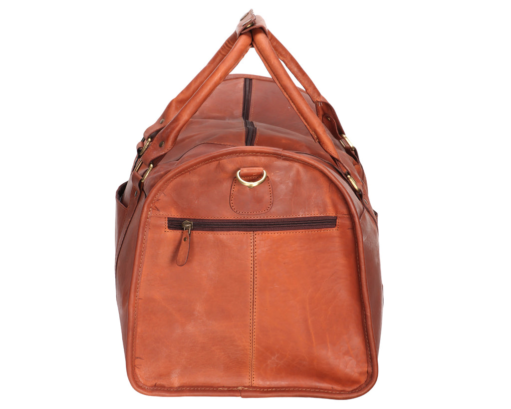 Fort Worth Heavy Duty leather Duffle Bag - handcrafted by superior craftsmen with genuine leather