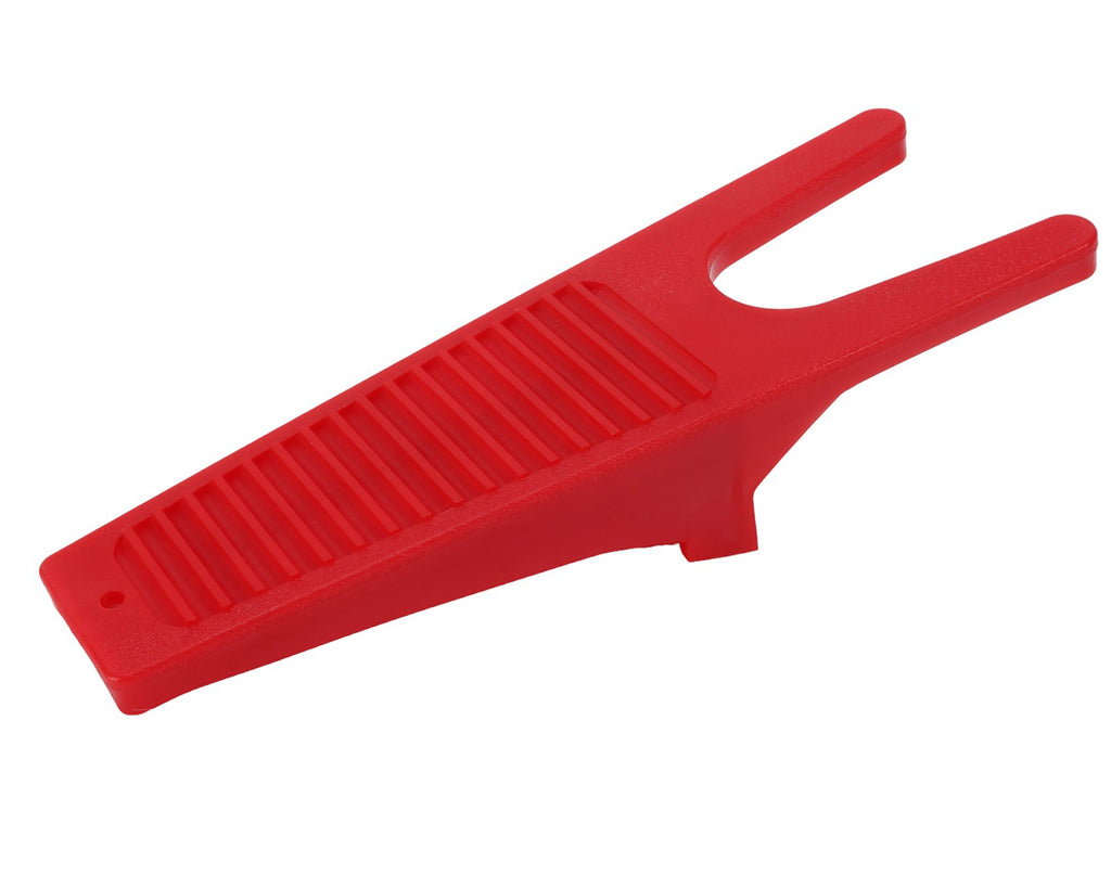 Heavy Duty Plastic Boot Jack is made of strong and durable plastic, featuring a well-molded design. It is designed to assist in effortlessly removing boots at the end of the day.