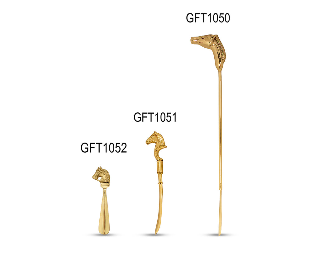 STC Brass Horse Head Shoe Horn