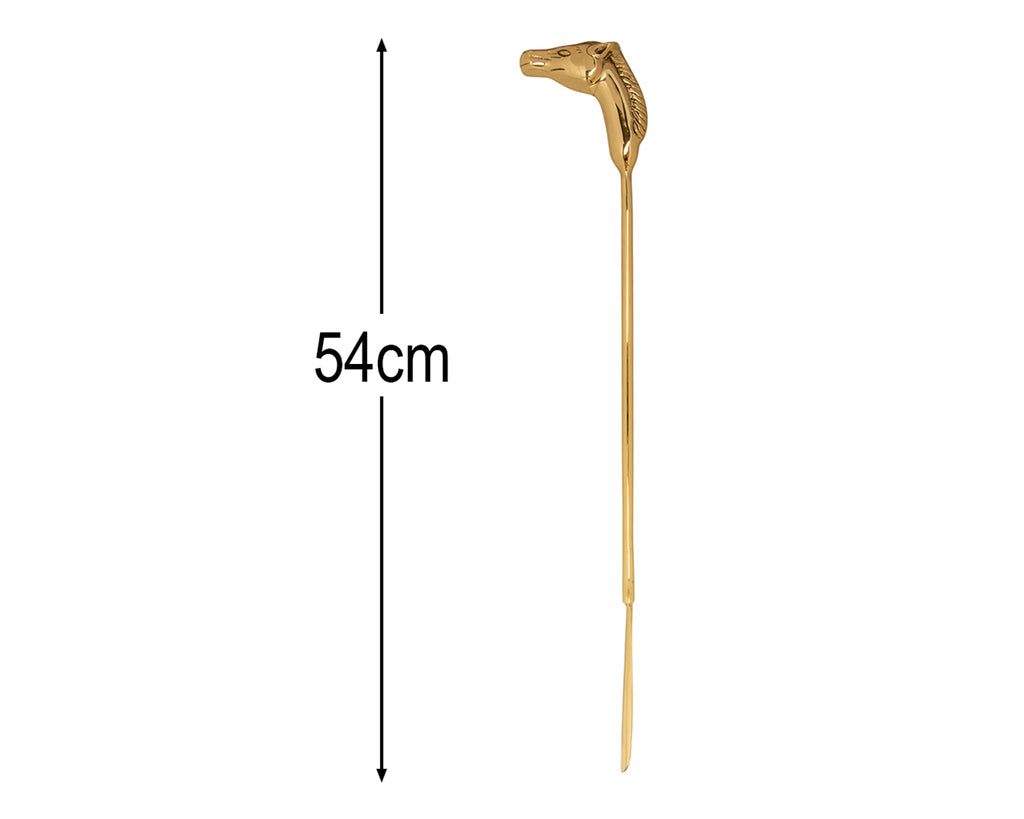 STC Brass Horse Head Shoe Horn