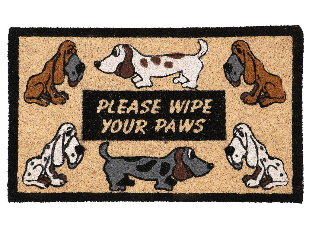 Coir Door Mat - Please Wipe Your Paws