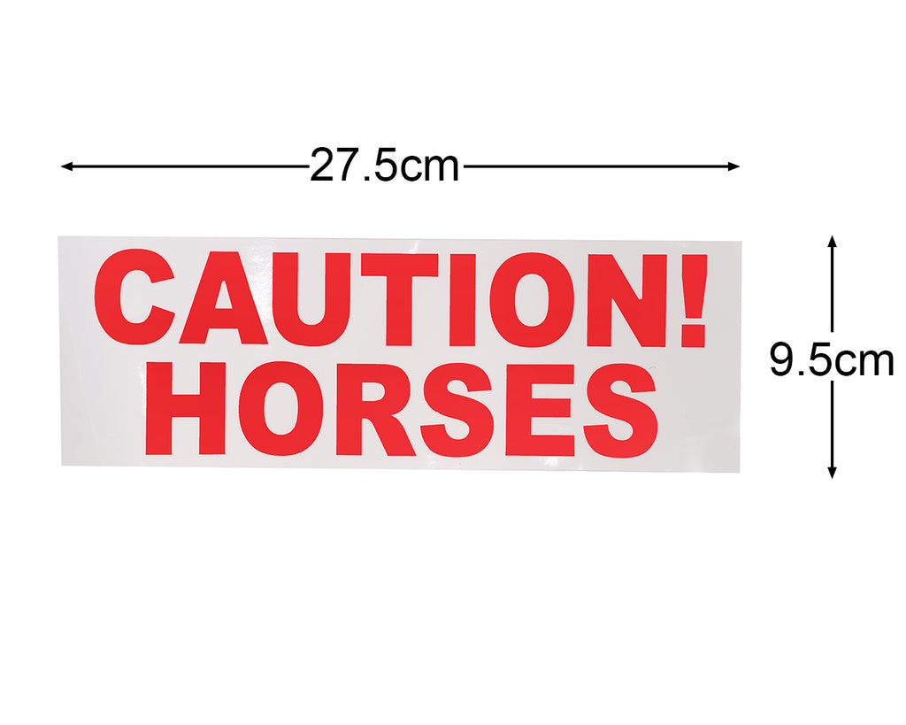 Large Caution Horses Sticker