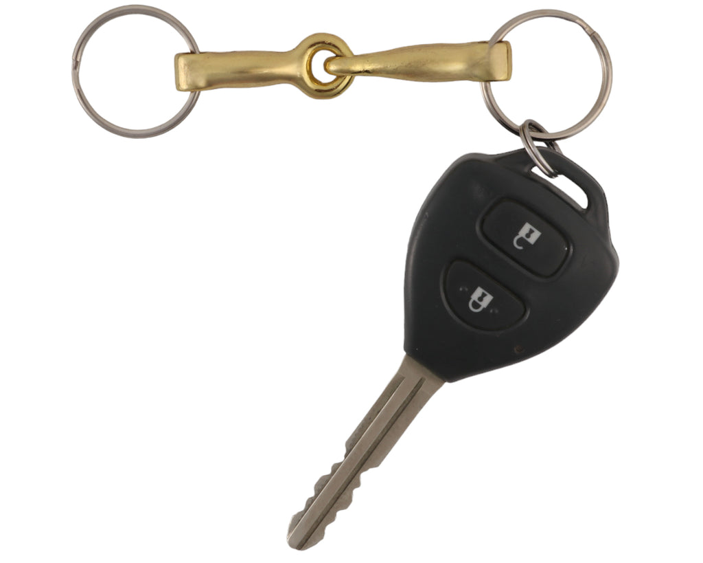 Gold Snaffle Bit Key Ring